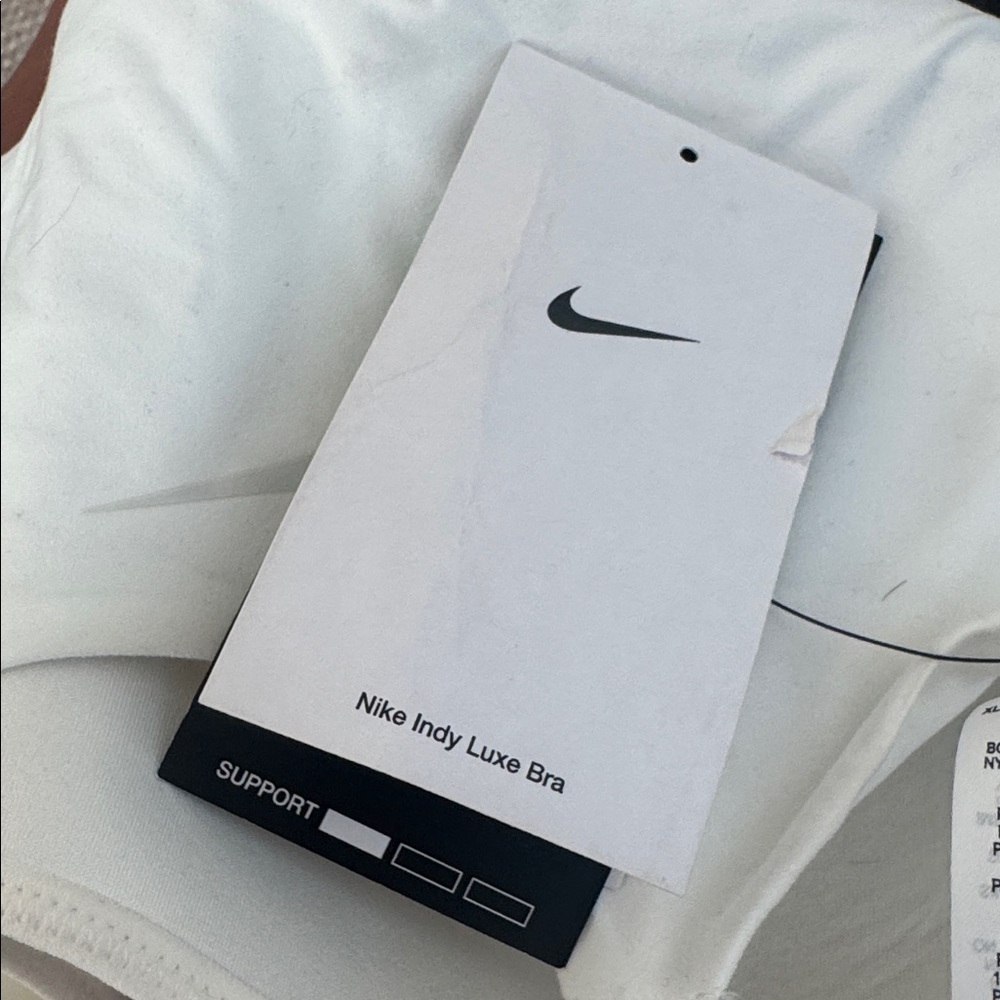 Nike Women Dri-FIT Indy Luxe Low Support Sport Bra WHITE NEW WITH TAGS XL - Picture 5 of 10